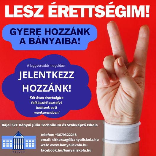 FELNŐTTEK OKTATÁSA: ÉRETTSÉGI BIZONYÍTVÁNY SZERZÉSE 2 ÉV ALATT!