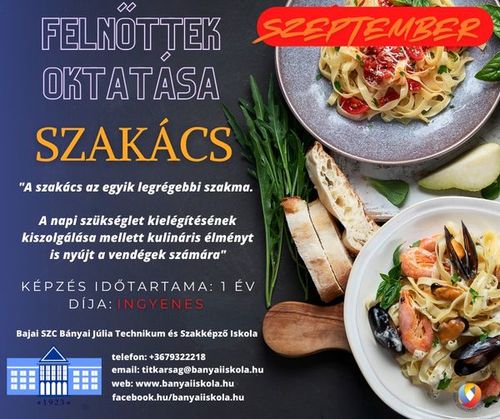 FELNŐTTEK OKTATÁSA: INGYENES SZAKMASZERZÉS 1 ÉV ALATT!