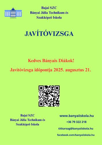JAVÍTÓVIZSGA 2025